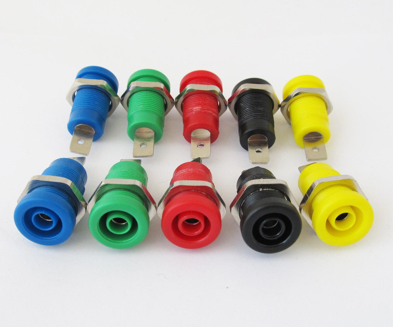Optional quantity 5 colors Binding Post Banana Jack Hex Screw for 4mm safety Protection plug