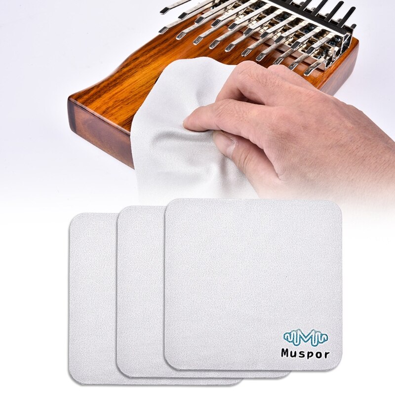 5Pcs Muziekinstrument Schoonmaakdoekje Zachte Microfiber Suède Cleaner Doek 6 "× 6" W8EE