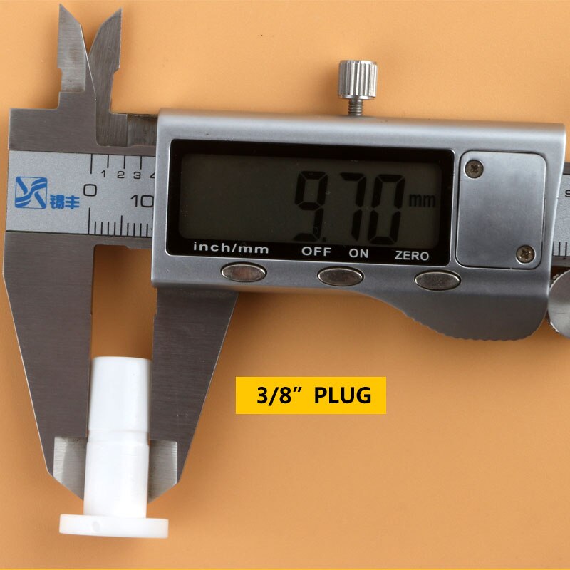 3/8" OD tube white hard plug Straight-through Pipe connector of reverse osmosis water system Blocking Diameter 9.5MM fittings