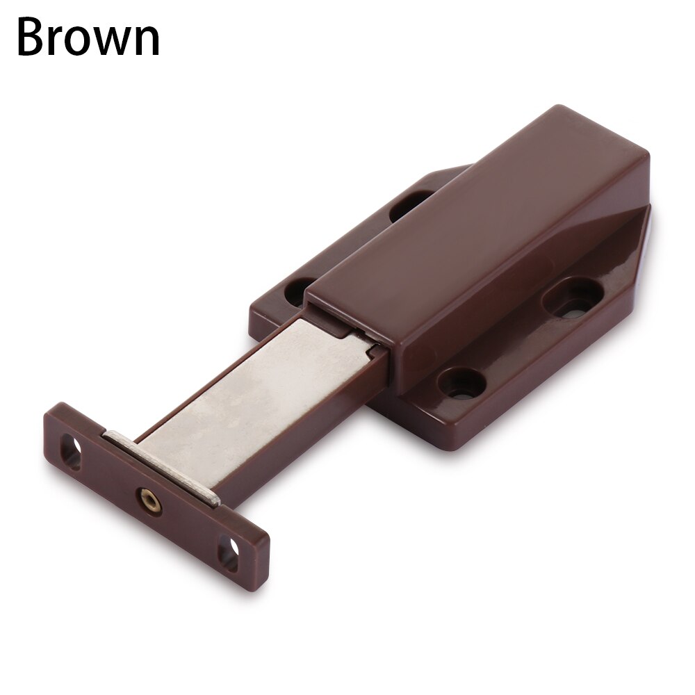 Magnetic Door Catch Magnetic Press Rebound Device Stainless Steel Heavy Duty Push Release Furniture Closet Cabinet Pop Out Latch: Brown