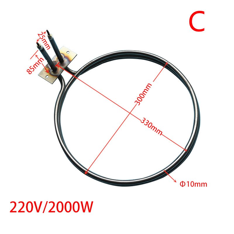 Round heating element fan oven element round heating element stainless steel heating tube single end 220v