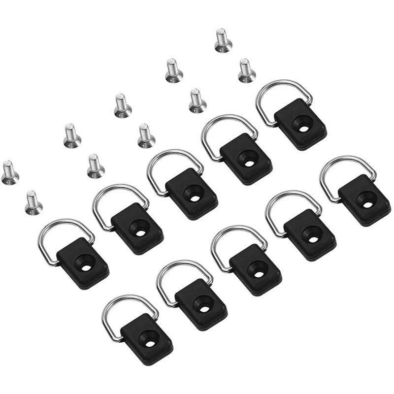 Nikou Kayak D Anneau, Lot De 10 Boucle Noire En D Avec Vis M6