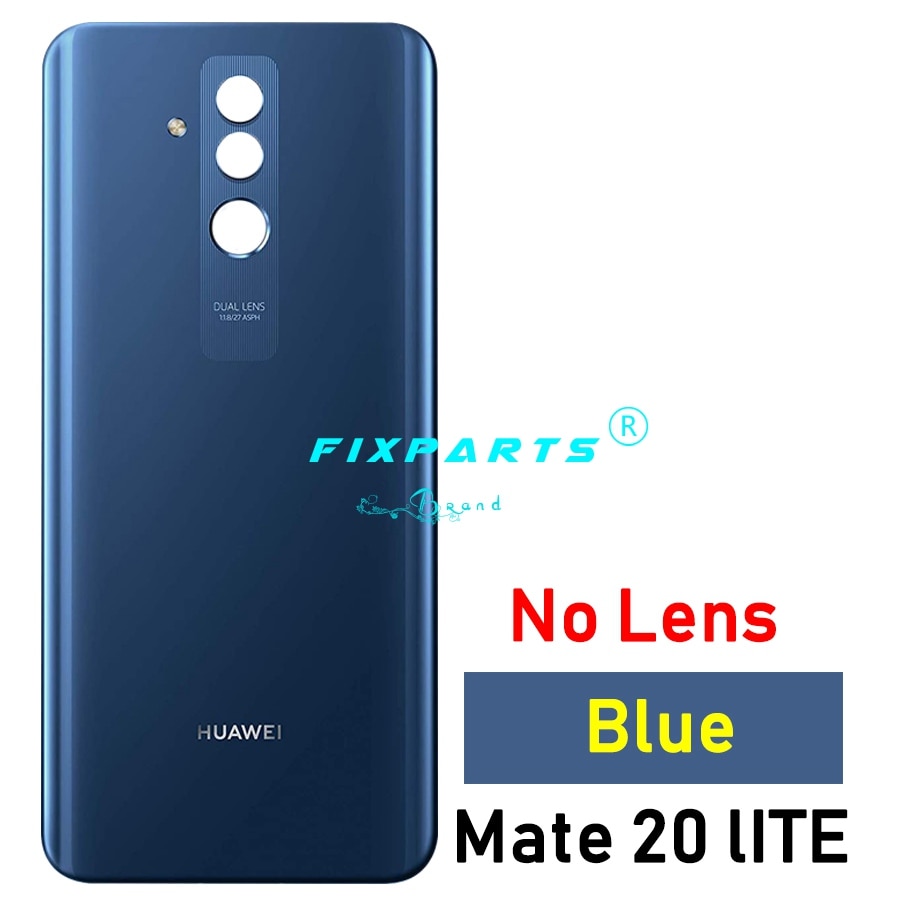 Copribatteria posteriore originale Huawei compagno 20 Lite custodia in vetro con obiettivo per fotocamera vetro per alloggiamento posteriore Huawei compagno 20 Lite: blu no lente