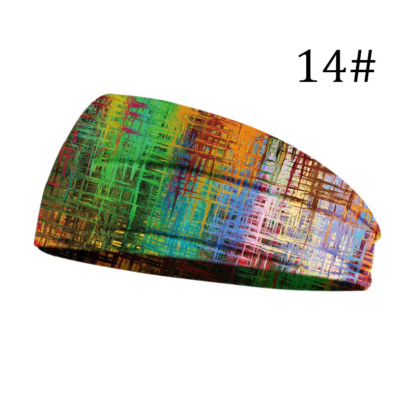 Breite Baumwolle strecken Frauen Stirnbänder Blumen- Drucke Elastische Haar Bands Für Frauen Headwrap Turban Headwear Mädchen Hairbands: 14