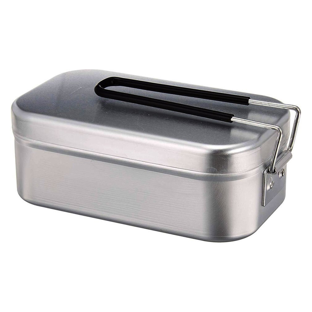 Ultra-Light Aluminum Lunch Box With Handle Travel Portable Lightweight Thick Japanese Aluminum Case Lunch Box