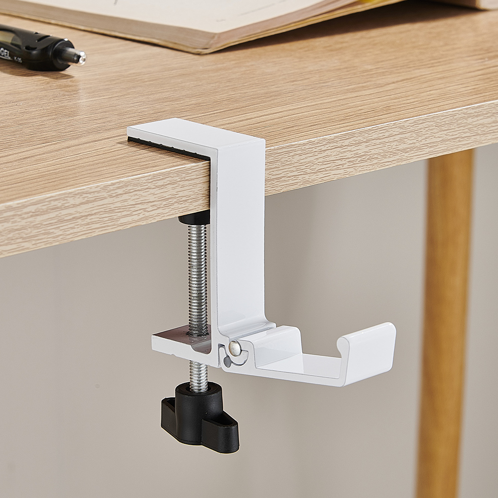 1PC Adjustable Desk Edge Hook Gaming Headset Desk Hanger Backpack Storage Hanging Hook Holder Punch-free Home Office Organizer