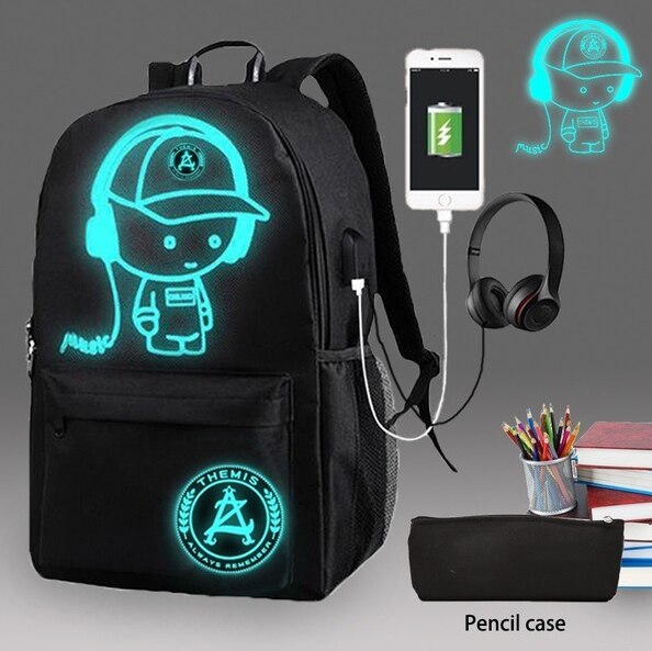 Luminoso mochila para homem e mulher impermeável mochila de viagem esportes ao ar livre montanhismo masculino mochila: Black-5