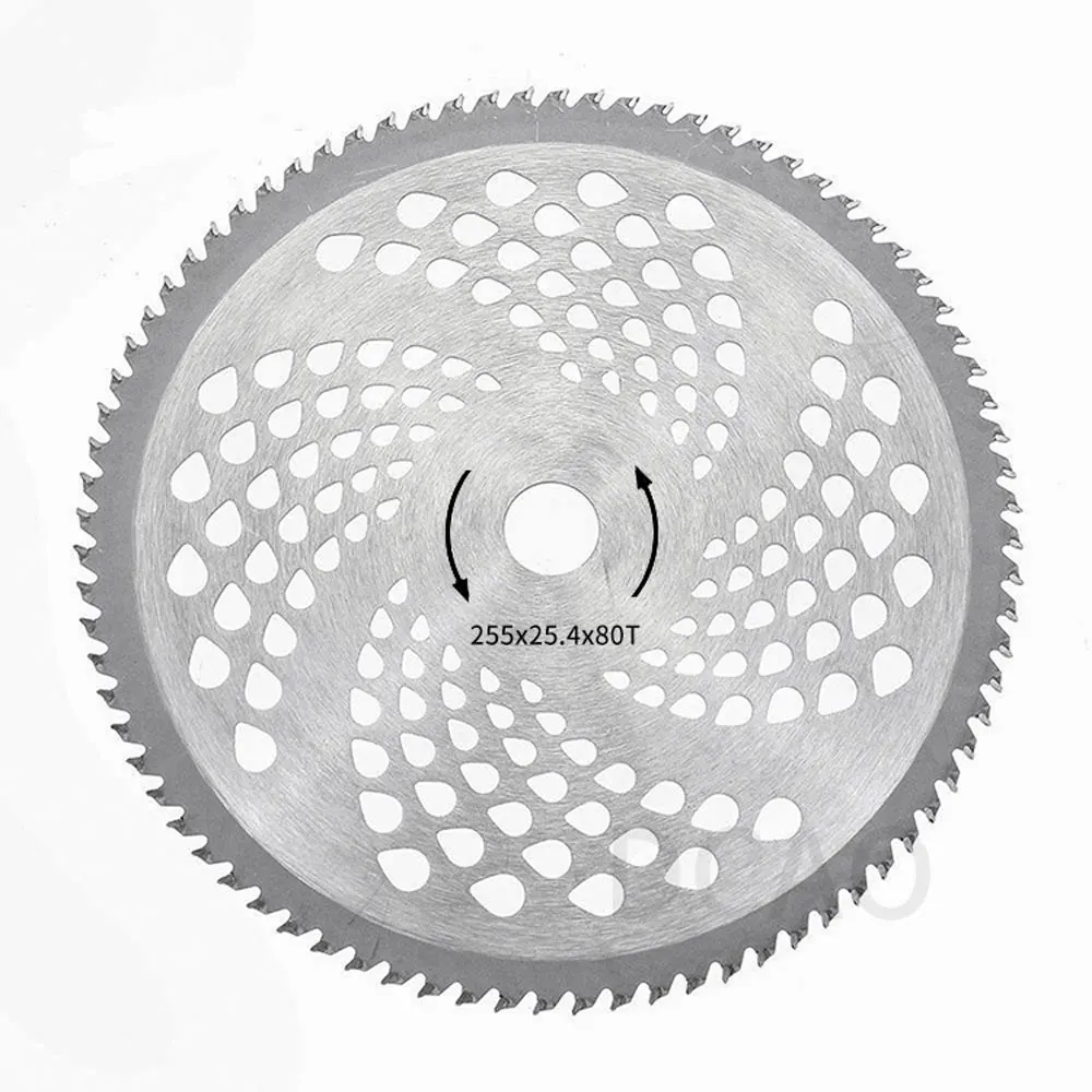 40T/60T/80T 10 Inch Carbide Tipped Alloy Brush Cutter Saw Blade Lawn Mower Grass Trimmer Garden Tool Replacement Cutting Disc: Red