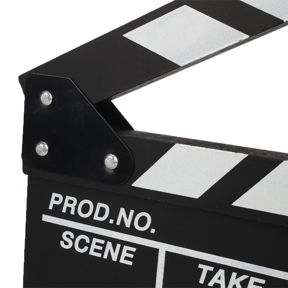 Film TV Show Cut Action Wooden Movie Clapboard Theater Party Oscar Decoration Movie Clapper Board Photo Studio Film Making Prop