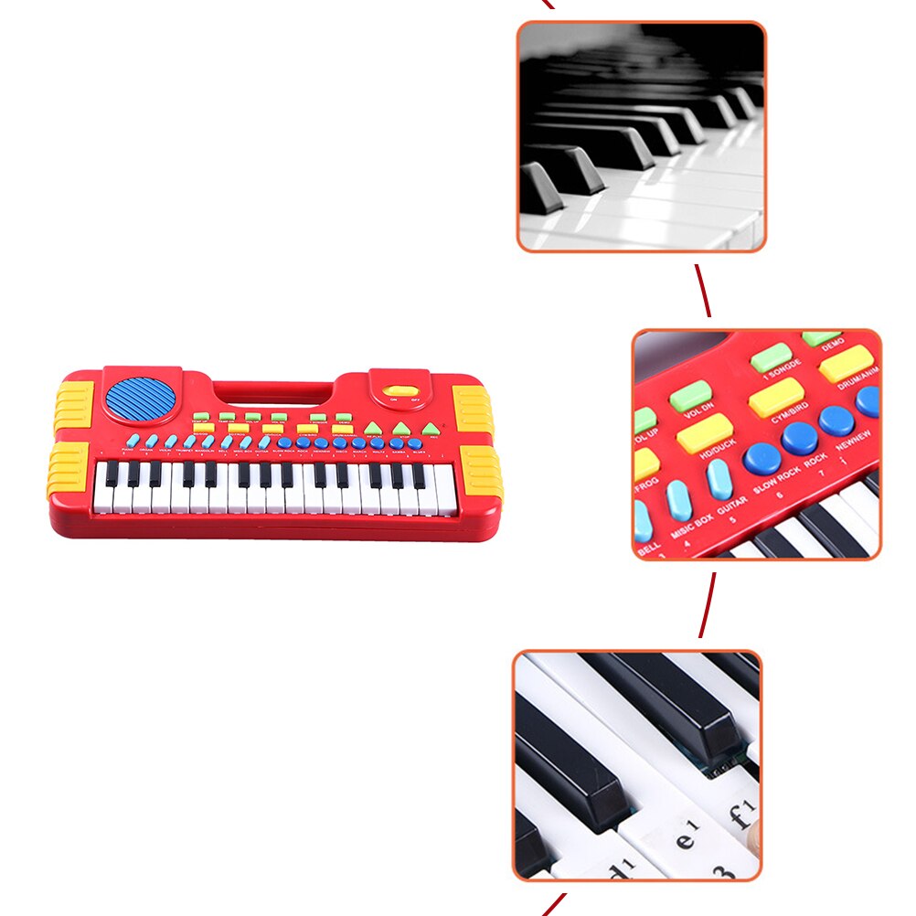 Børn klaver 31 nøgler mini elektronisk orgel musikalsk klaver undervisning tastatur til pædagogisk legetøj børn børn fødselsdag 2 farver