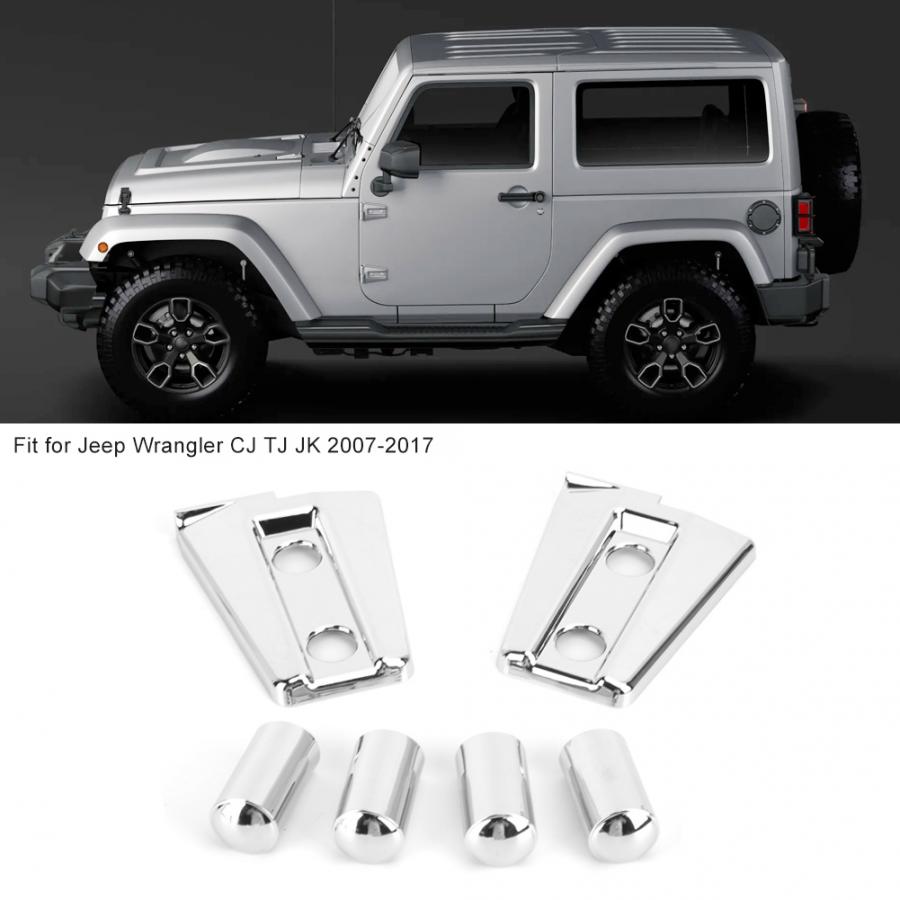 6 stuks autodeur scharnierafdekkingen voor de buitenkant van de jeep wrangler cj tj  jk 2007