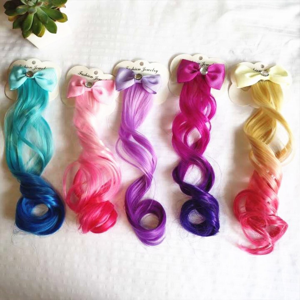 REAKIDS banda elástica para el cabello infantil accesorios para el cabello peluca infantil diadema para niñas cuerda trenzada tocado peluca chica problema de tarjeta