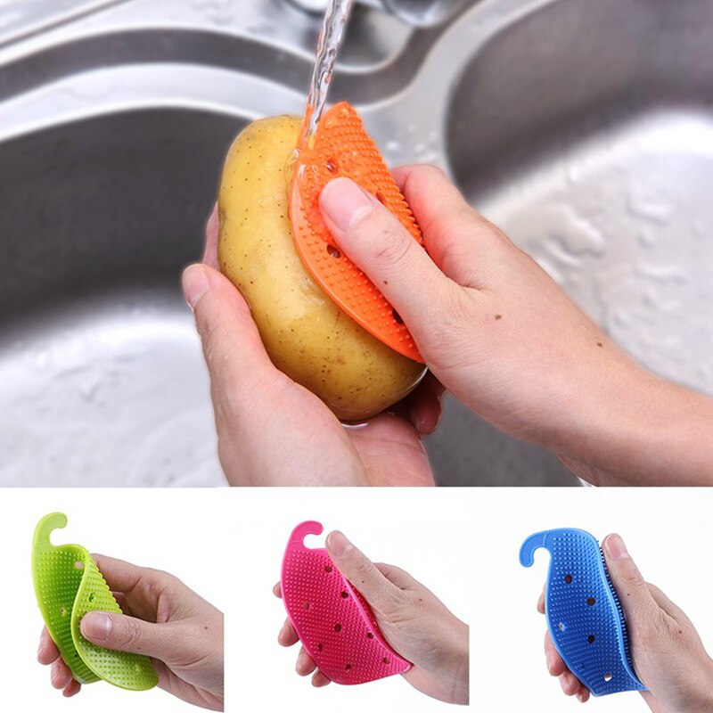 1 Pc Multi-functional Protect Hand Dirt Potato Scrubber Clean Brushes Easy Cleaning Tools Fruit Accessories Kitchen Gadgets: Default Title