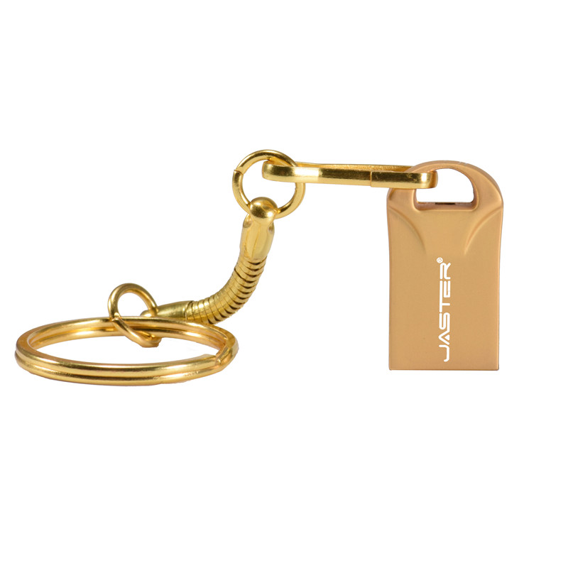 JASTER USB 2.0 style metal Memory stick USB flash stick drive 4GB 16GB 32GB 64GB pen drive u disk customer logo: Gold / 1GB