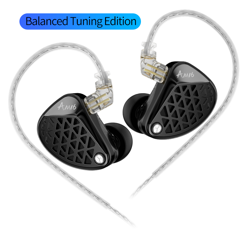 Forhåndsbestill kz  am16 16- drivere hi-fi iem ergonomiske kablede øretelefoner med bassforbedret/balansert tuning i utgaver: Grønn