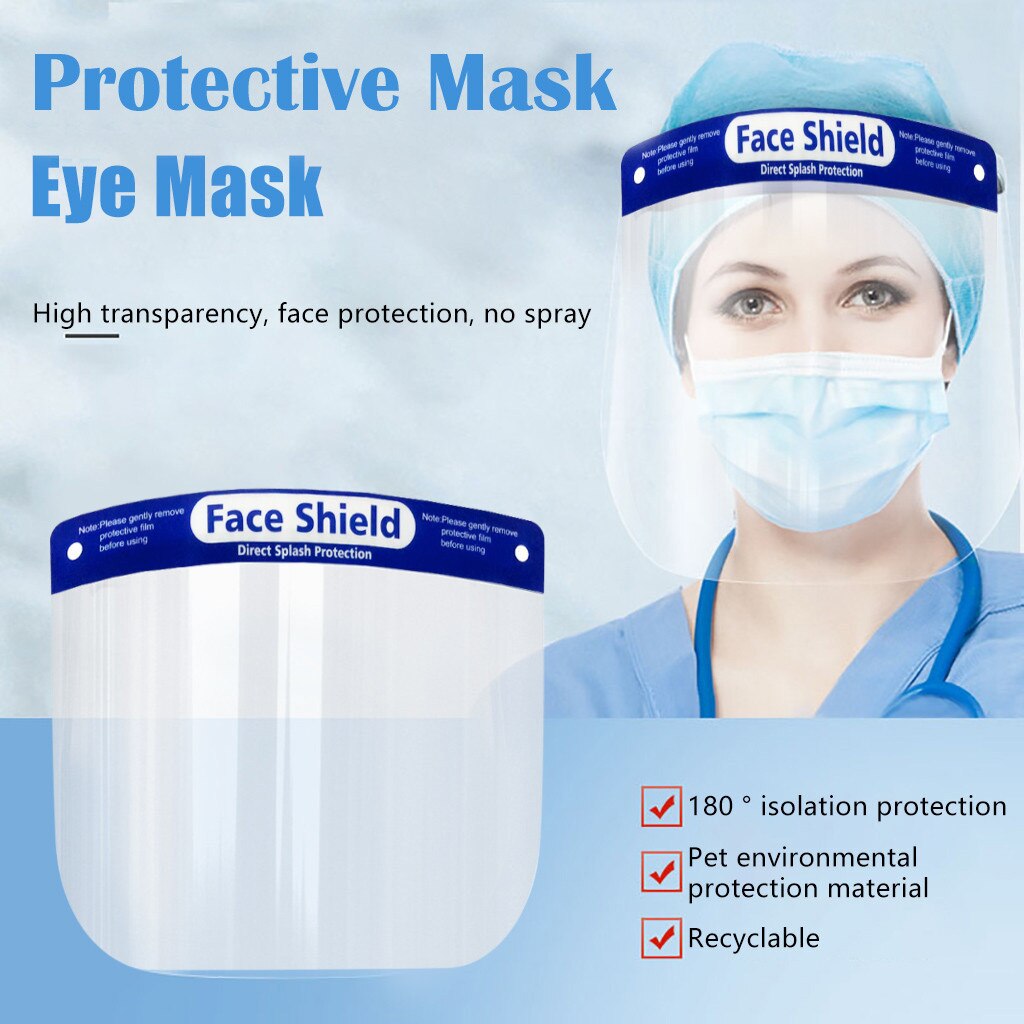 Bescherming Shield Splash Transparante Plastic Veiligheid Gezichten Schilden Screen Spare Vizieren Voor Hoofd Masker Eye Gezichten Bescherming