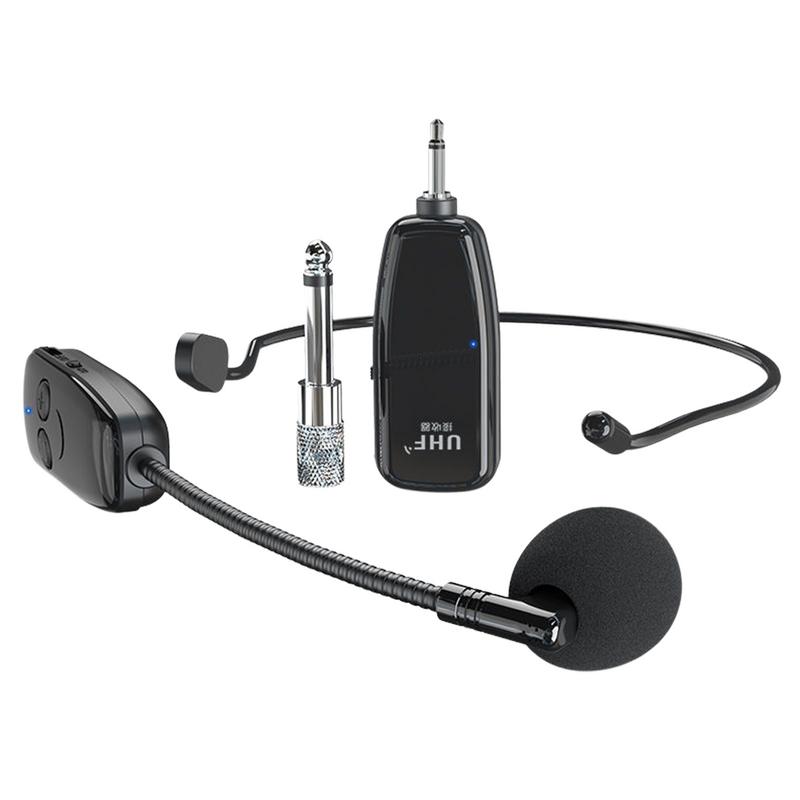 Wireless Microphone Headset UHF Wireless Mic Headset and Handheld 2 in1 160 ft Range for Voice Amplifier, Stage Speakers, Teach