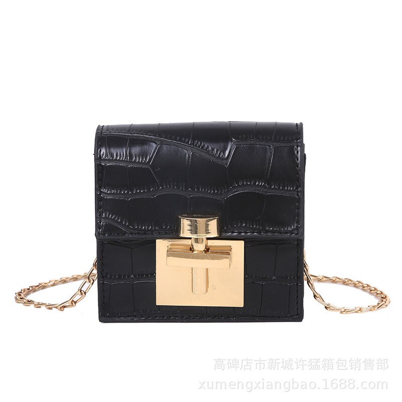 Mini bag female Korean version of the wild texture messenger bag stone pattern small square bag