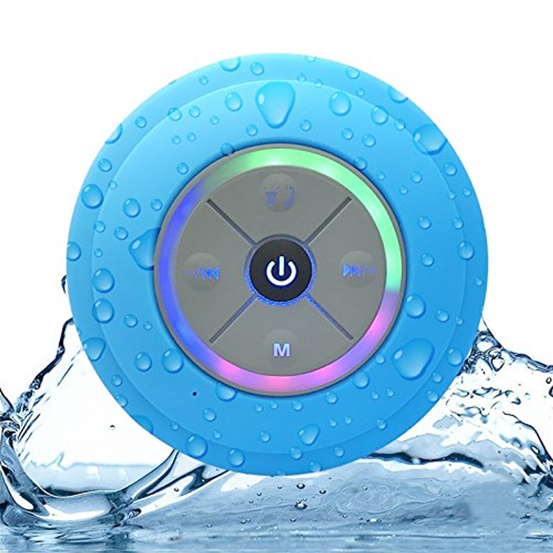 Bluetooth Speaker For Shower Bathroom Pool Waterproof Speakers Handsfree Wireless Speaker Subwoofer Music Loudspeaker for Car: Blue