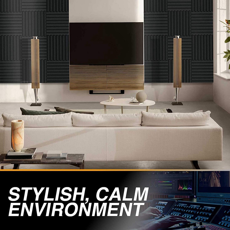 Panel de pared de algodón insonorizado ignífugo, absorbente de sonido, 6 piezas