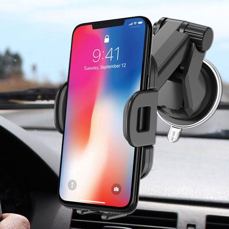 Infrarood draadloze autolader beugel voor iphonex xs xr samsung draaibaar automatische inductie snelle autolader houder voor huawei