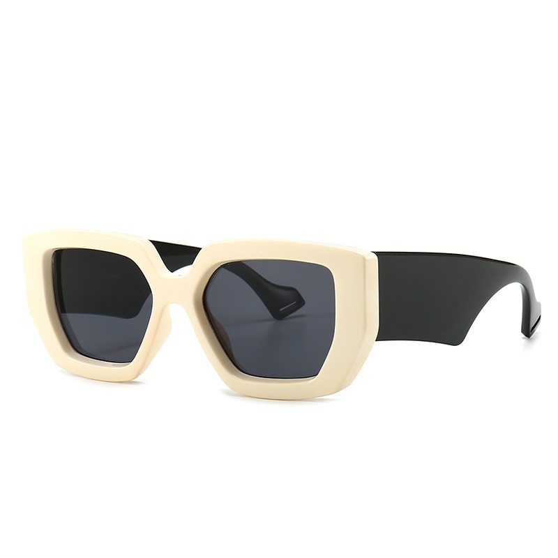 Vintage vierkante zonnebrillen voor dames en heren, beroemd luxe merk, grote frame-gradiënt zonnebril voor dames  uv400