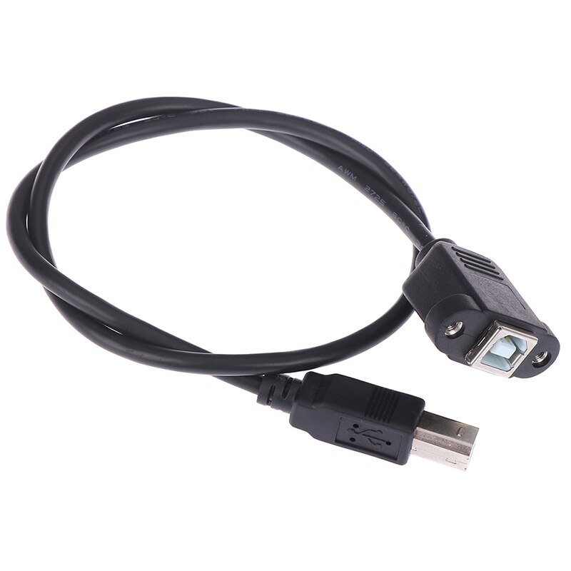 Usb 2.0 Type B Male Naar B Vrouwelijke Printer Verlengkabel Met Panel Mount Schroef Gat 30Cm