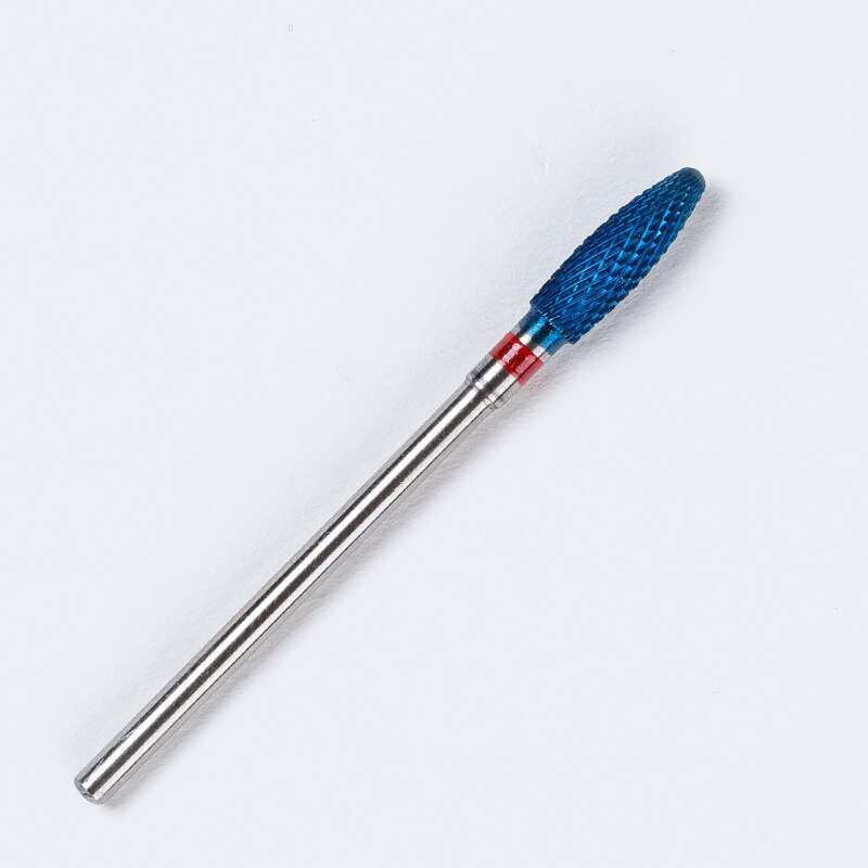 Nail Boor Regenboog/Blauw/Zwart Coating Hardmetalen Bramen Nail Cutter Voor Cuticle Manicure Boor Machine Nail bestanden: Blue 08
