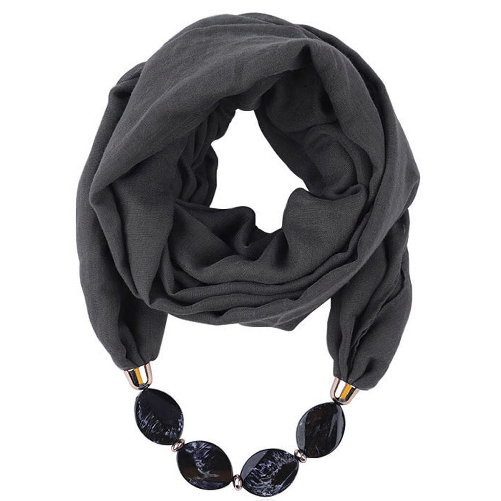 Vrouwen Katoen Linnen Ketting Hanger Sjaal Etnische Stijl Zachte Ketting Sjaals Katoen Linnen Shawl Sjaal Accessoires: E