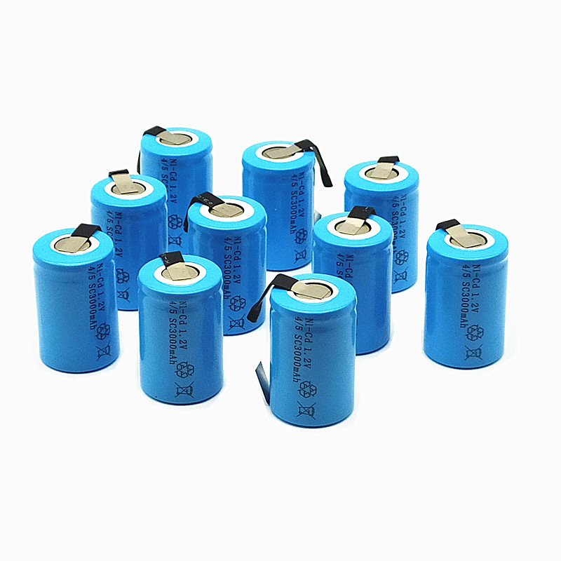 15 pcs 4/5 SC batterij batterij oplaadbare batterij sub c batterij vervanging 1.2 v met tab 3000 mah