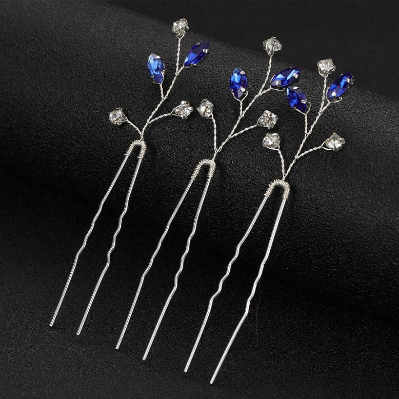 Peigne à cheveux Vintage en strass bleu, accessoires pour cheveux de mariage, pince à cheveux de mariée, bijoux diadème de mariée, ornement de cheveux,: Violet