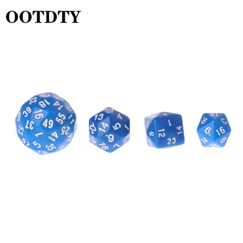 OOTDTY 12pcs/Set Multi-sided Polyhedral Dice D4 D6 D8 D10 D12 D20 D24 D30 D60 Dungeons Polyhedral Dice