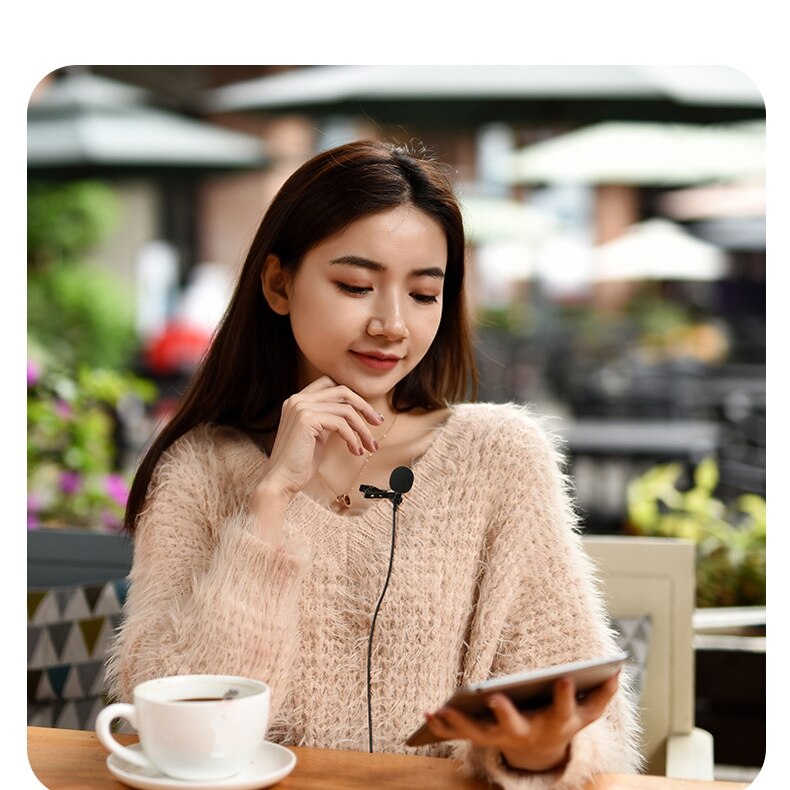 3M 1.5M Mini Portable Microphone Condenser Clip-on Lapel Lavalier Mic Wired Mikrofo/Microfon for Phone for Laptop Camera DV