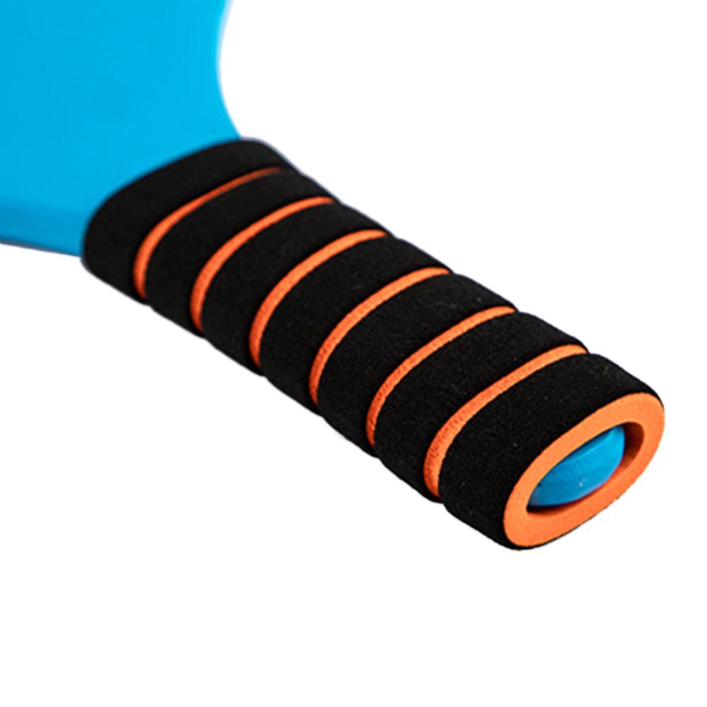 Conjunto de raquetes de bola de tênis de madeira anti-deslizamento espuma lidar com raquete de praia portátil raquete de praia jogo conjunto para esportes ao ar livre