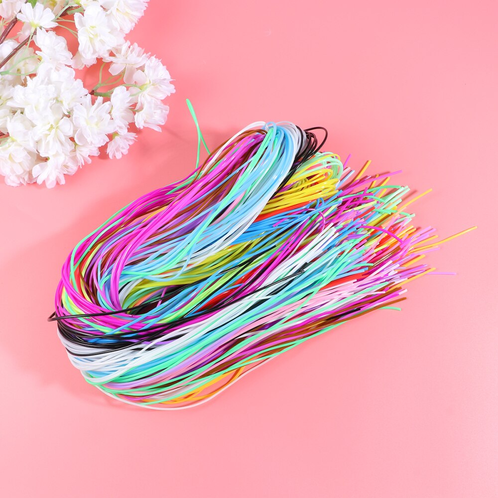 200Pcs Kleurrijke Gevlochten Touw Pvc Gevlochten Draad Plastic Diy Gevlochten Touw Diy Gevlochten String: Default Title