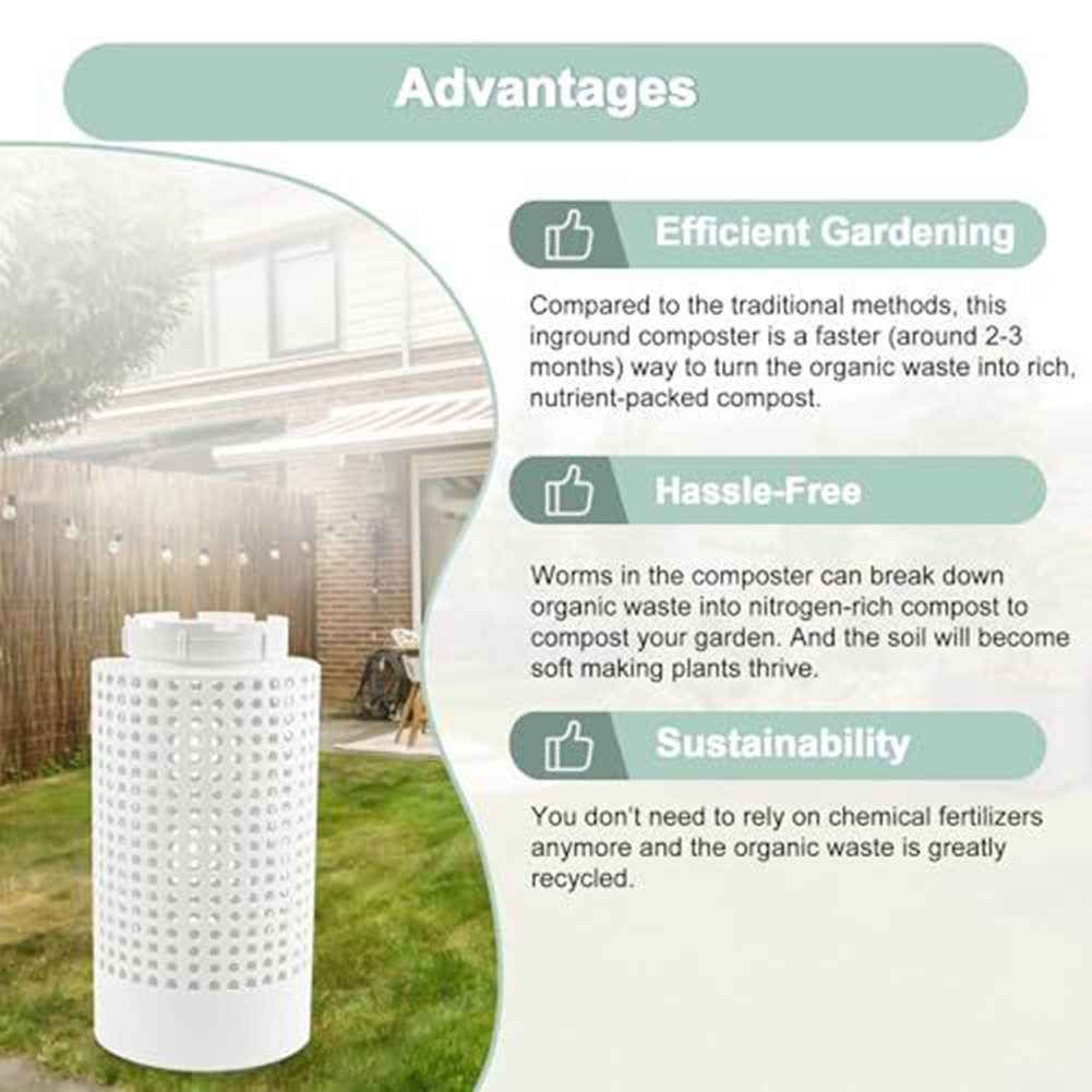 Outdoor Compost Bin Worm Compostering Bin Worm Farm Compost Bin Kit Voor Ingegraven Insect Composter Voor Kleine Bloempotten Tuin