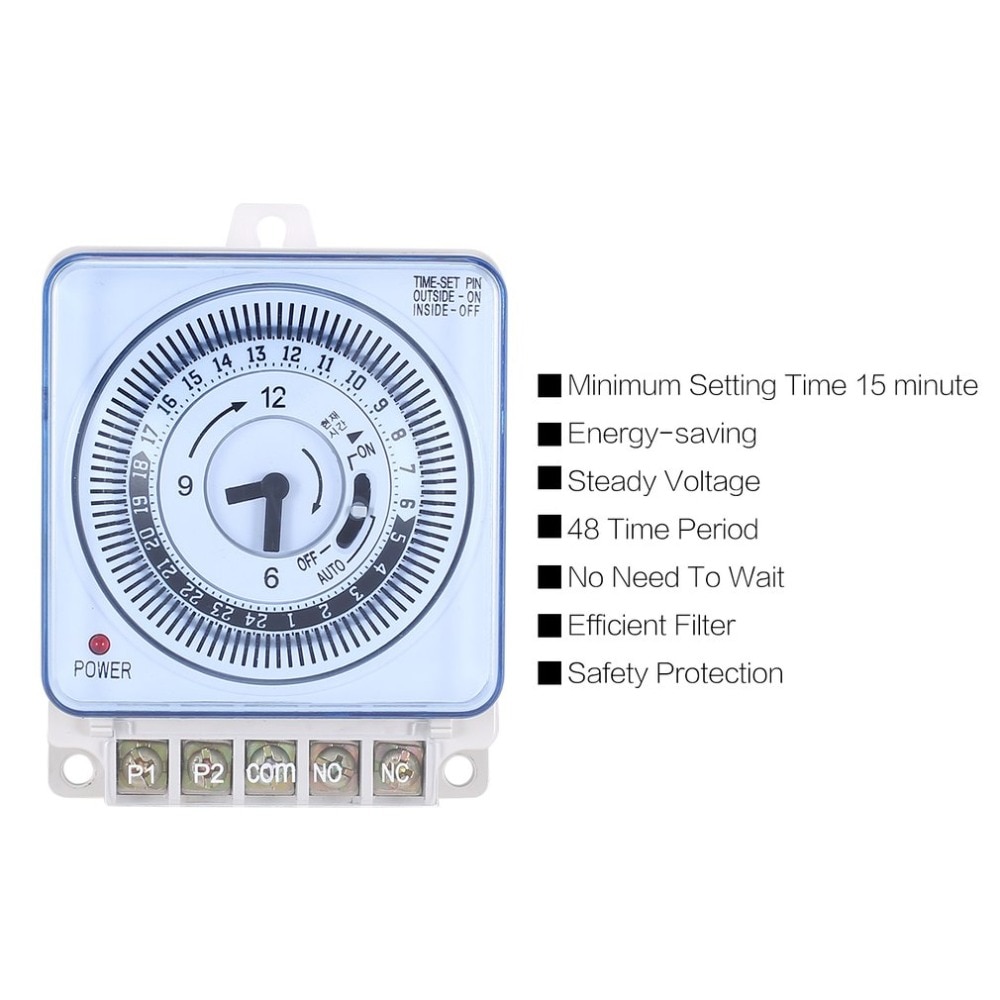 Mechanical Relay Timer 230V Time Counter Reminder 15min 24h Kitchen Countdown Energy Saving Controller Industrial Timing Switch
