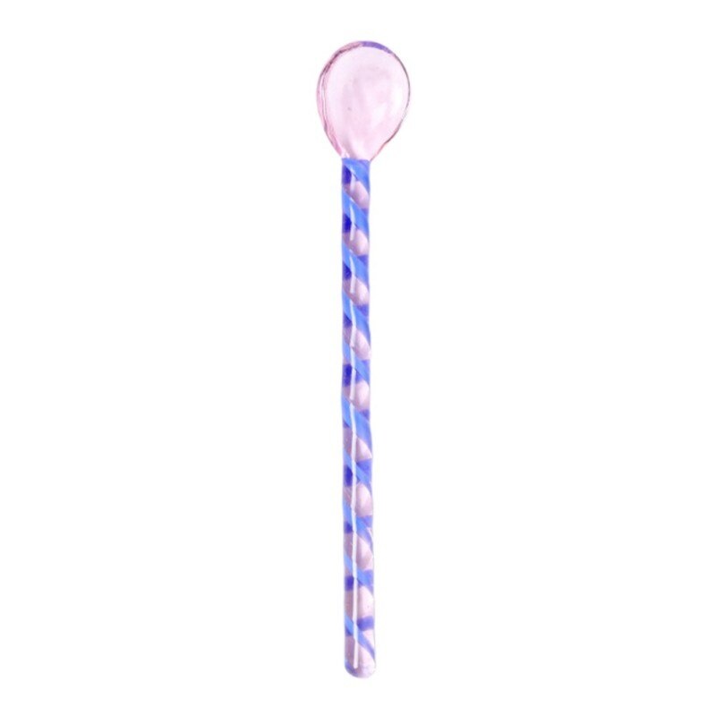 Kleurrijke Glas Roeren Koffie Melk Thee Roeren Stok Koffie Dessert Scoop Staaf Lepel Lange Steel Sap Koffielepel Servies: A11