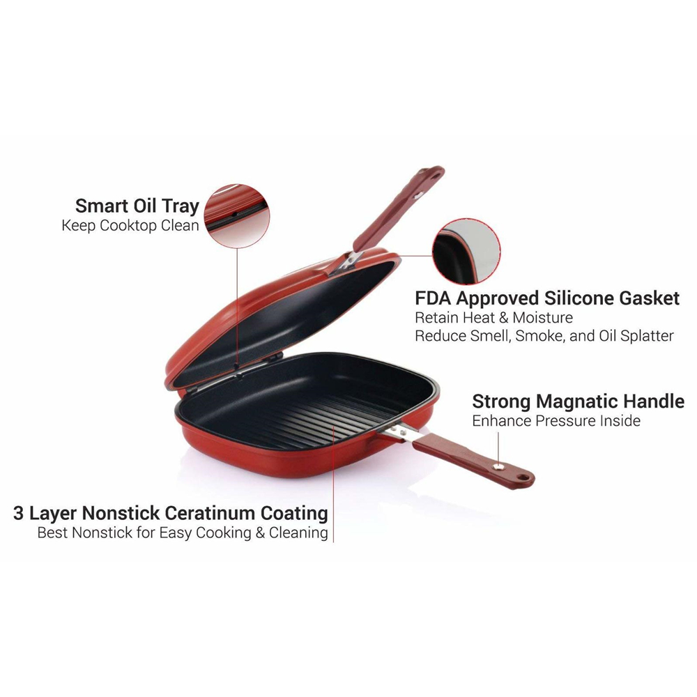 Dubbelzijdig Koekenpan Non-stick Barbecue Koken Tool Stabiele Kookgerei Pannenkoek Frittata Pan Сковородаcooking Gereedschap Voor Keuken