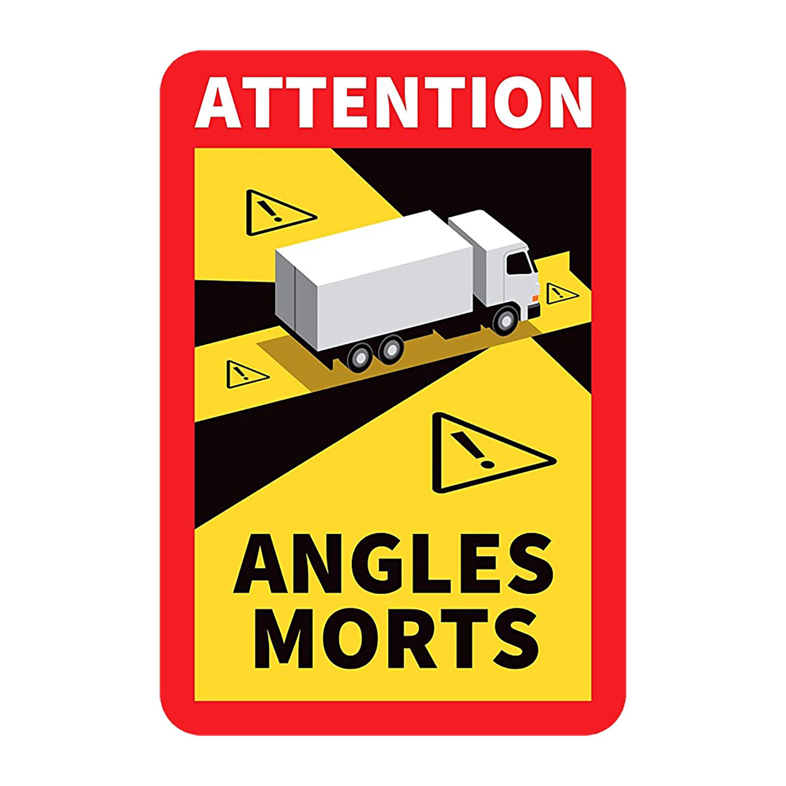 Pegatina impermeable de ángulos muertos para vehículos pesados, adhesivo para transporte diario seguro, l170 X H.250, aviso de Francia, # Y2: 1pc