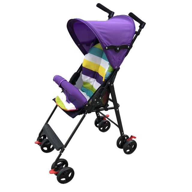 Cochecito de bebé ultraligero y portatil para niños pequeños con bolsillo plegable puede sentarse y poner un solo botón bebé carro: S16