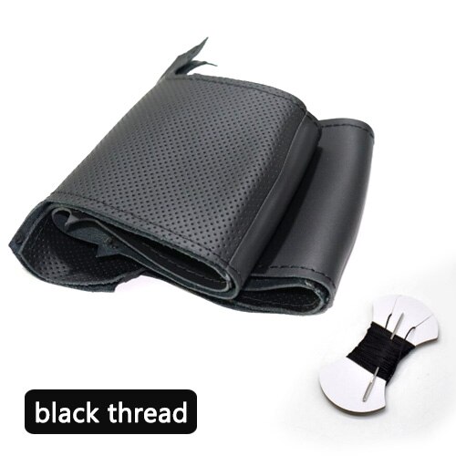 Handsewing Zwart Lederen Stuurwiel Covers Forbmw F10 F07 (Gt) F11: Black Thread