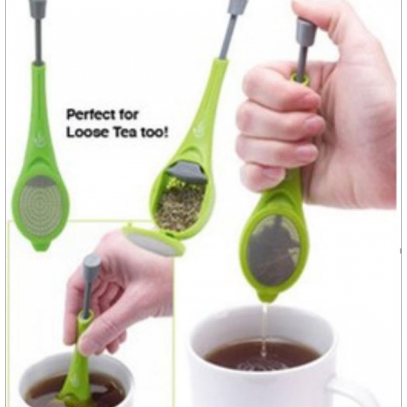 Reusable Long Handle Tea Brewer Healthy Food Grade Tea Strainer Plastic Measure Swirl Steep Stir&amp;press 2022