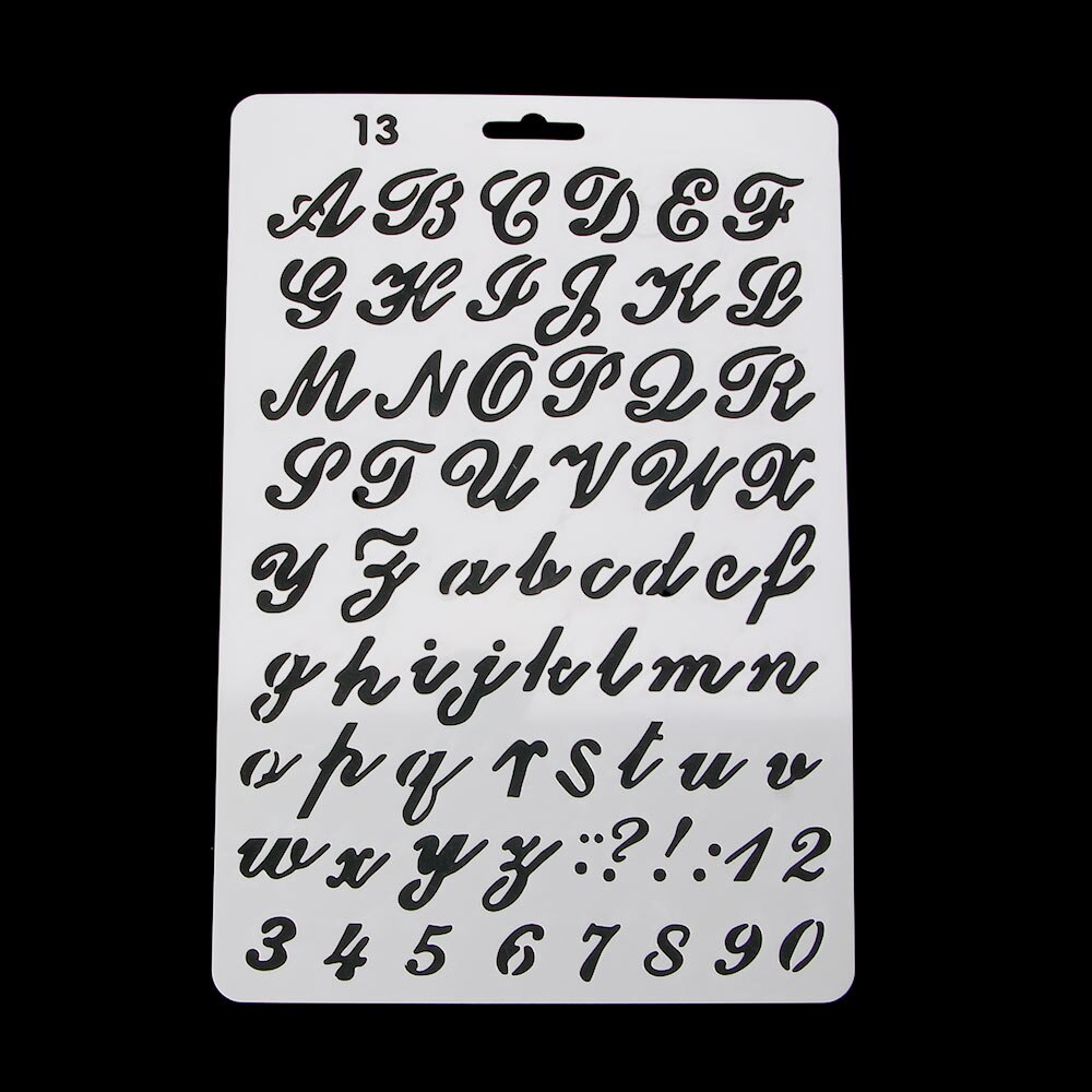 1 Pc 27cm Practical Alphabet Letters DIY Craft Layering Stencils Painting Scrapbooking Stamping Embossing Album Card Template: 13