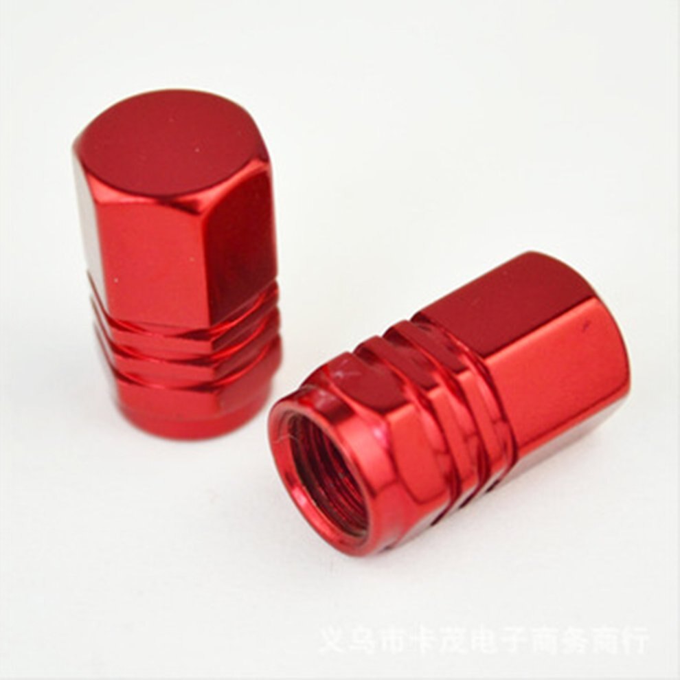 Colorida tapa de válvula de llanta de aleación de aluminio, a prueba de polvo para automóviles, válvula de rueda neumático hexagonal, tapas, accesorios decorativos para automóviles