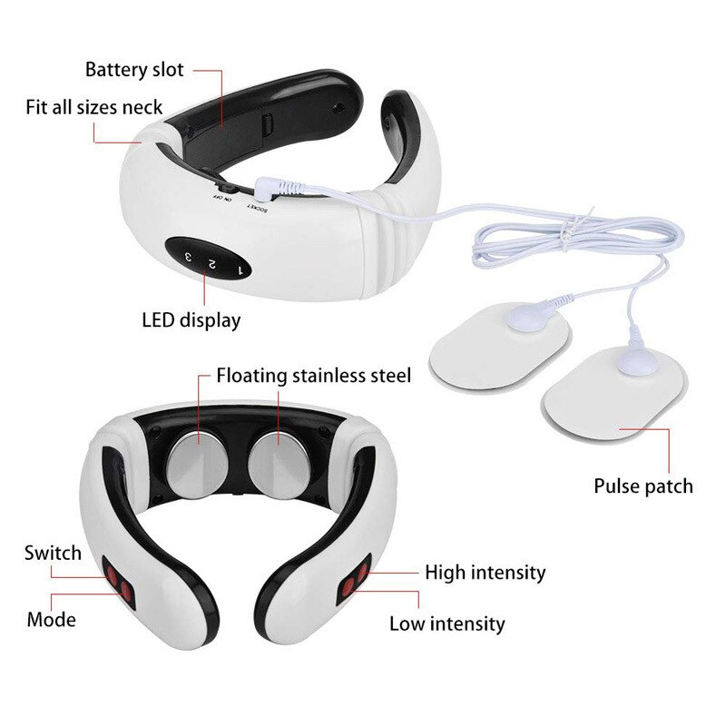 Electric Neck Massager & Pulse Back 6 Modes Po... – Grandado