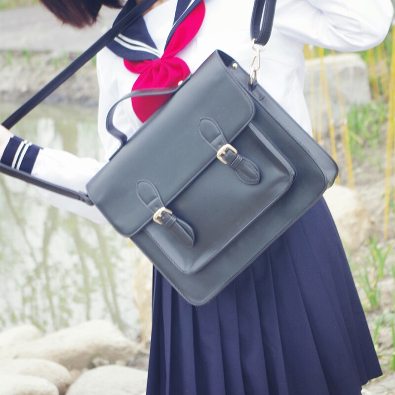 Japanese JK Uniform Handbag Bag Student College Style backpack PU Leather Bag Arrived