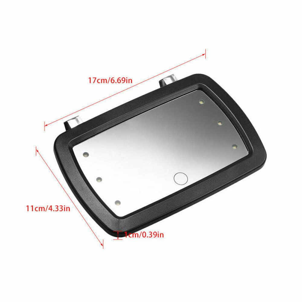 6-LED Car Vanity Mirror Lighted Sun Visor For Truck Automobile Interior