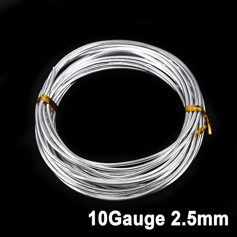 1-3mm 5m Long Aluminum Craft Wire Materials DIY Jewelry Making Craft 9-18Gauge: 10Gauge 2 5mm