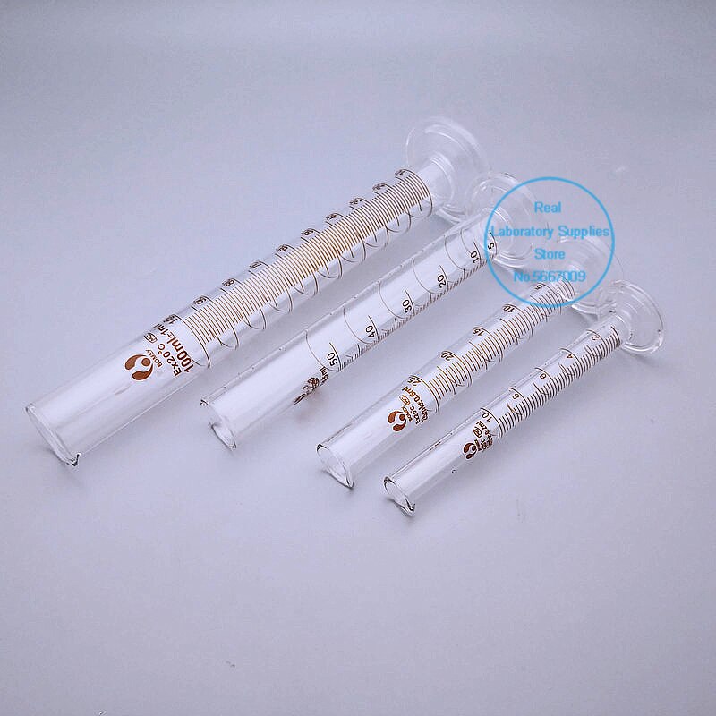 1set/pack (10ml, 25ml, 50ml, 100ml) Laboratory Scaled Glass Measuring cylinder Measurement Container Lab Supplies